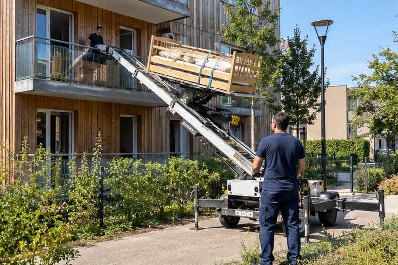 Lit superposé descendu par l’extérieur : chantier Rue Alain Fournier