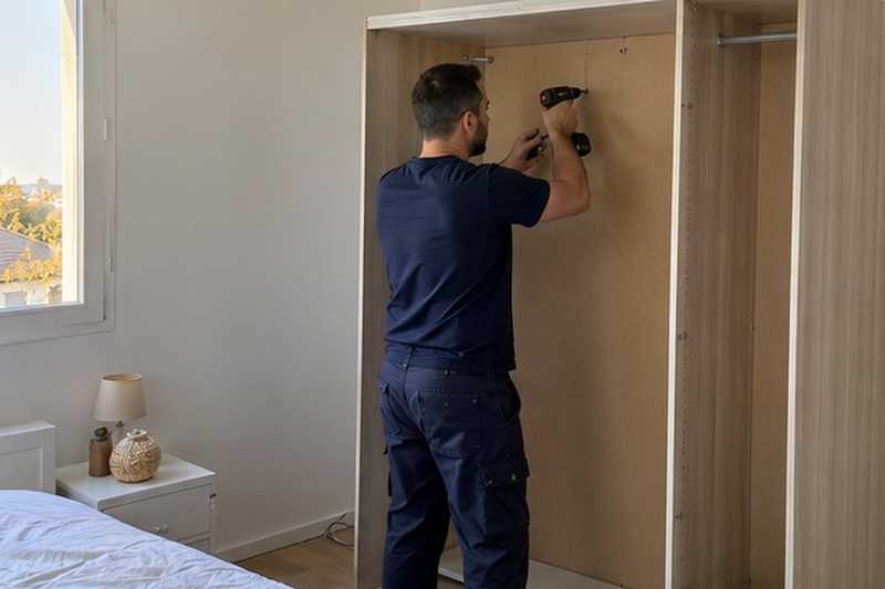 Armoire remontée à l’arrivée : chantier Rue Benoît Frachon