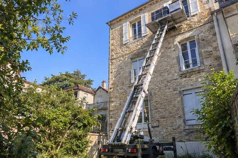 Façade arrière d’un immeuble ancien